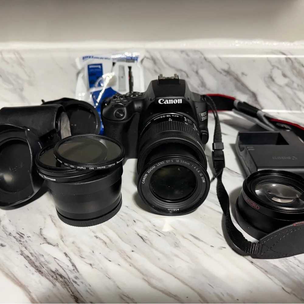 Canon Black Digital Camera with Accessories